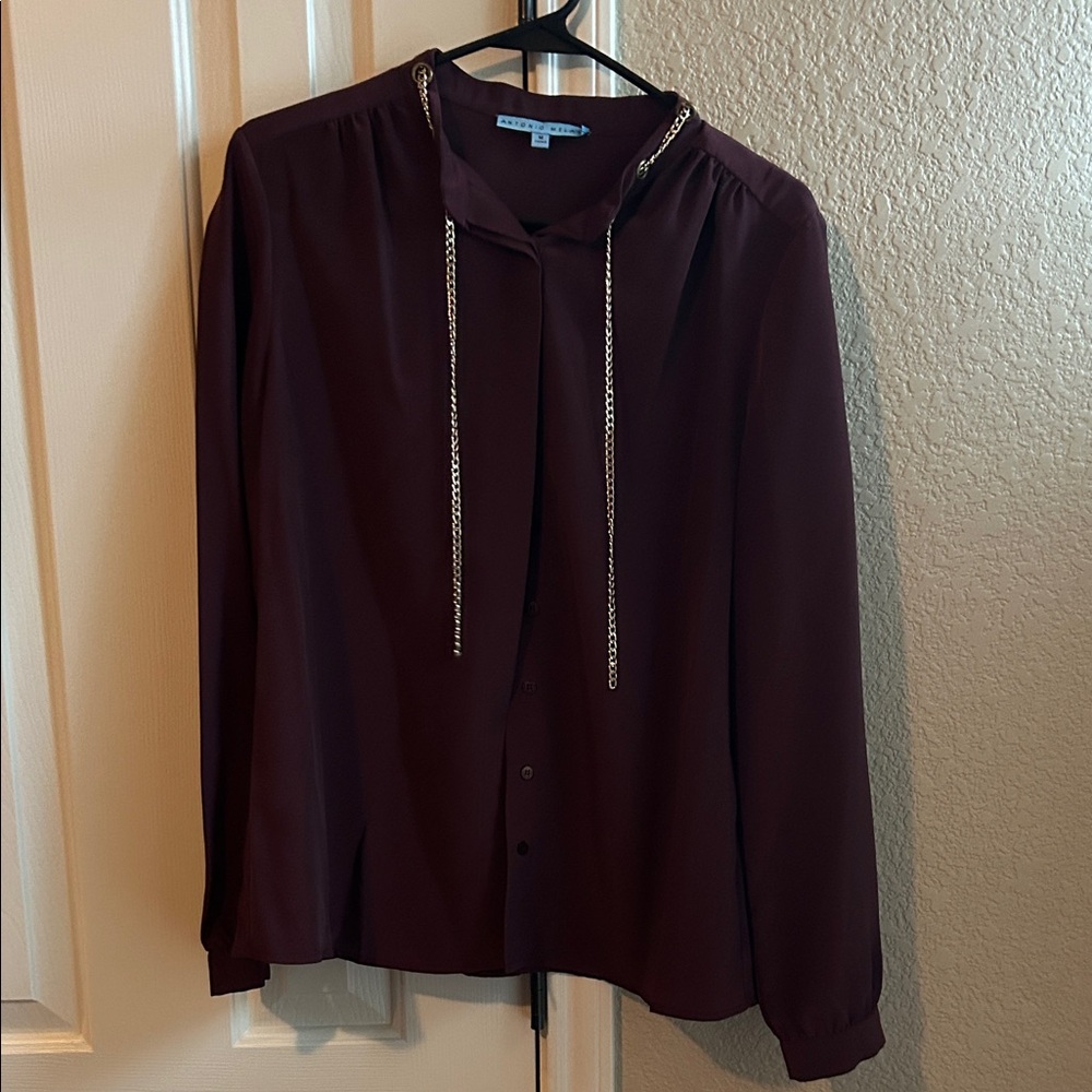 ANTONIO MELANI Deep Maroon Blouse